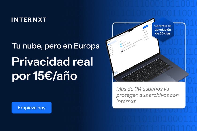 Ilustración de un disco duro en la nube con la bandera de la Unión Europea y un candado