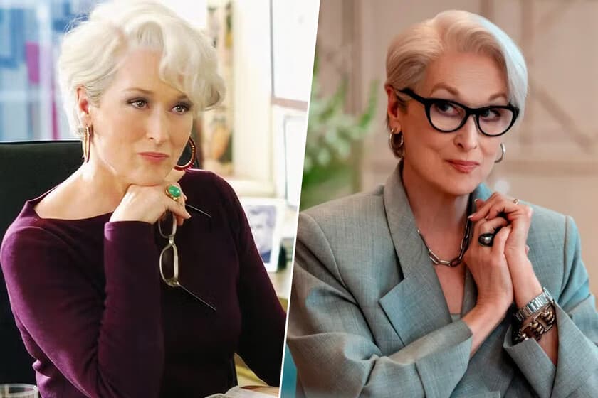 Miranda Priestly (Meryl Streep) y Andy Sachs (Anne Hathaway) en una escena de El diablo viste de Prada 2, con mirada ser