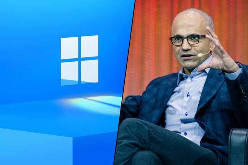 Captura de pantalla de Windows 11 con iconos de aplicaciones innecesarias y un cartel de 'limpieza'