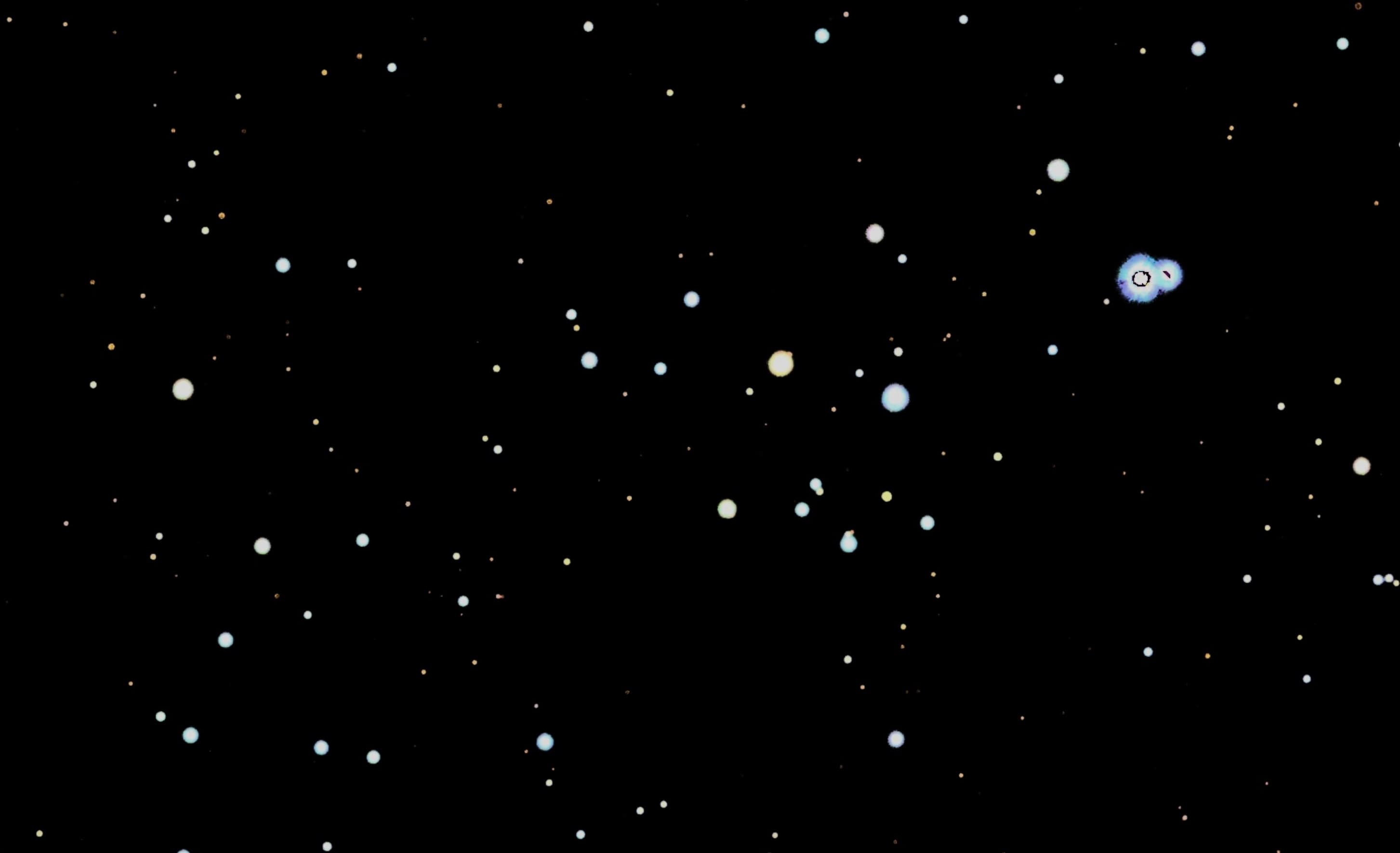 Captura de pantalla de Zenith mostrando el cielo estrellado con constelaciones etiquetadas
