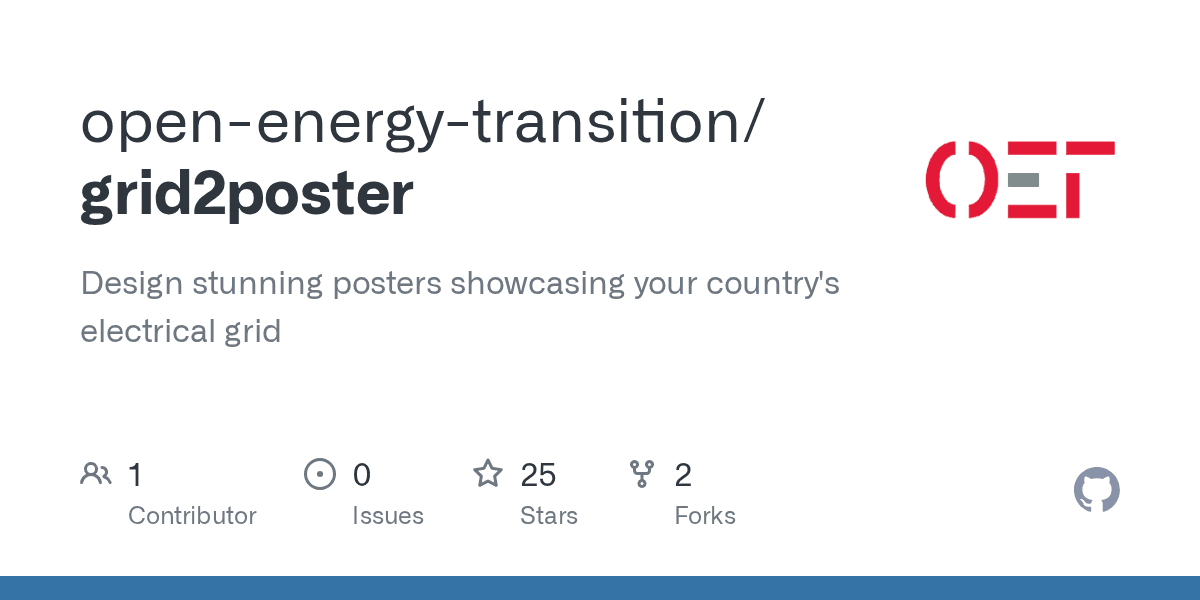 Póster minimalista con líneas y nodos de la red eléctrica de un país sobre fondo blanco