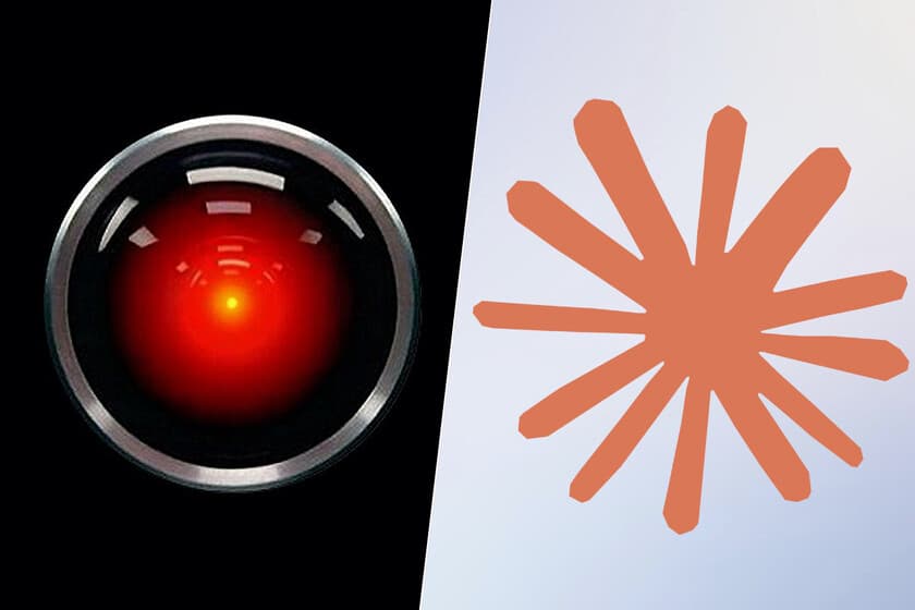 Ilustración de un robot con gesto de protesta y un cartel de 'igualdad' en un entorno digital