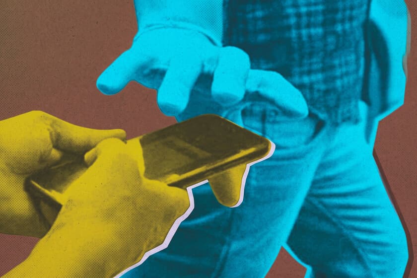 iPhone bloqueado con mensaje de seguridad antirrobo tras detectar movimiento brusco