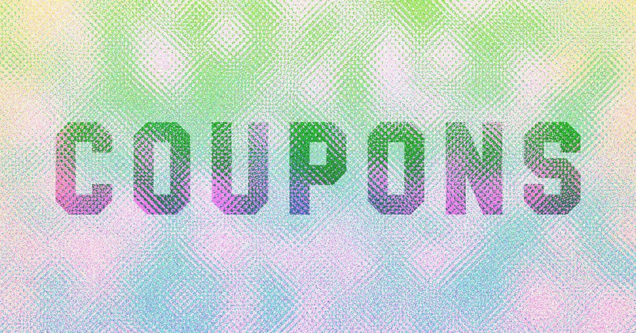 Captura de pantalla de la página de cupones de eBay con un código de descuento del 20% visible