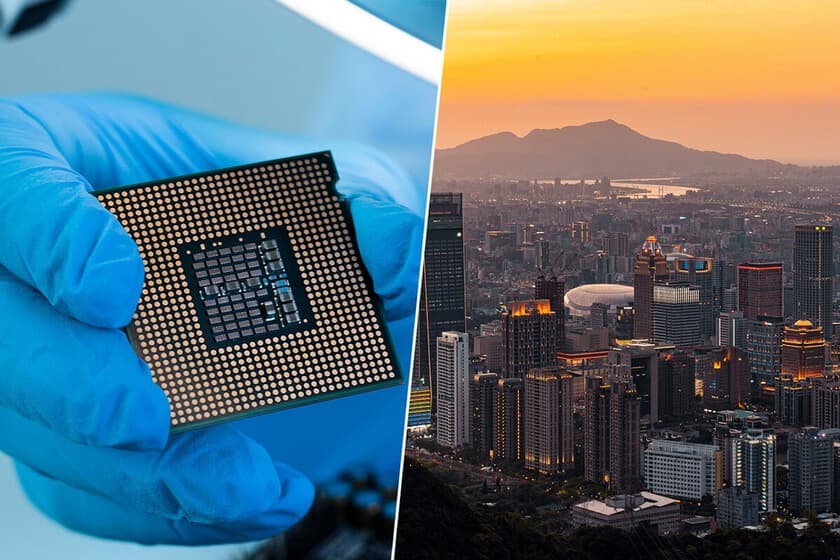 Fotografía de la sede de Nvidia en Taiwán con letrero corporativo