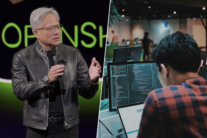 Jensen Huang, CEO de Nvidia, hablando en una entrevista