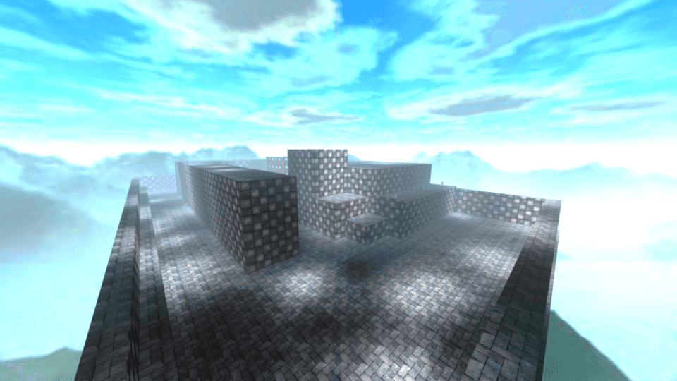 Captura de pantalla de HateArena mostrando combate en un mapa clásico de arena