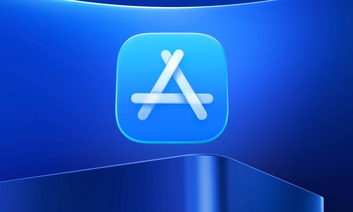 Ilustración de un iPhone con iconos de apps rodeados por engranajes y destellos de IA
