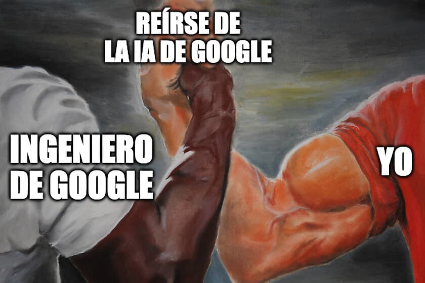 Captura de pantalla de una publicación sarcástica de un empleado de Google sobre la IA de la empresa