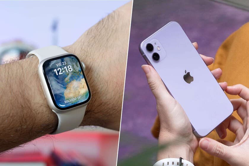 Apple Watch Series 10 junto a un Apple Watch Ultra de primera generación, con un cartel de 'no compatible'