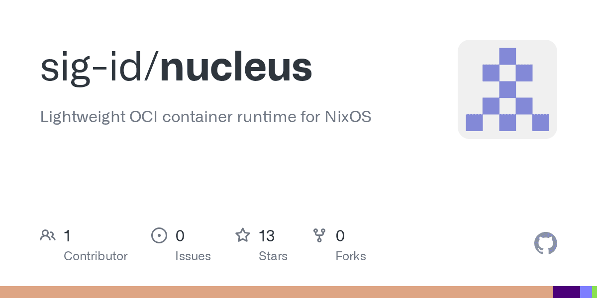 Captura de pantalla del repositorio de Nucleus en GitHub mostrando código y descripción