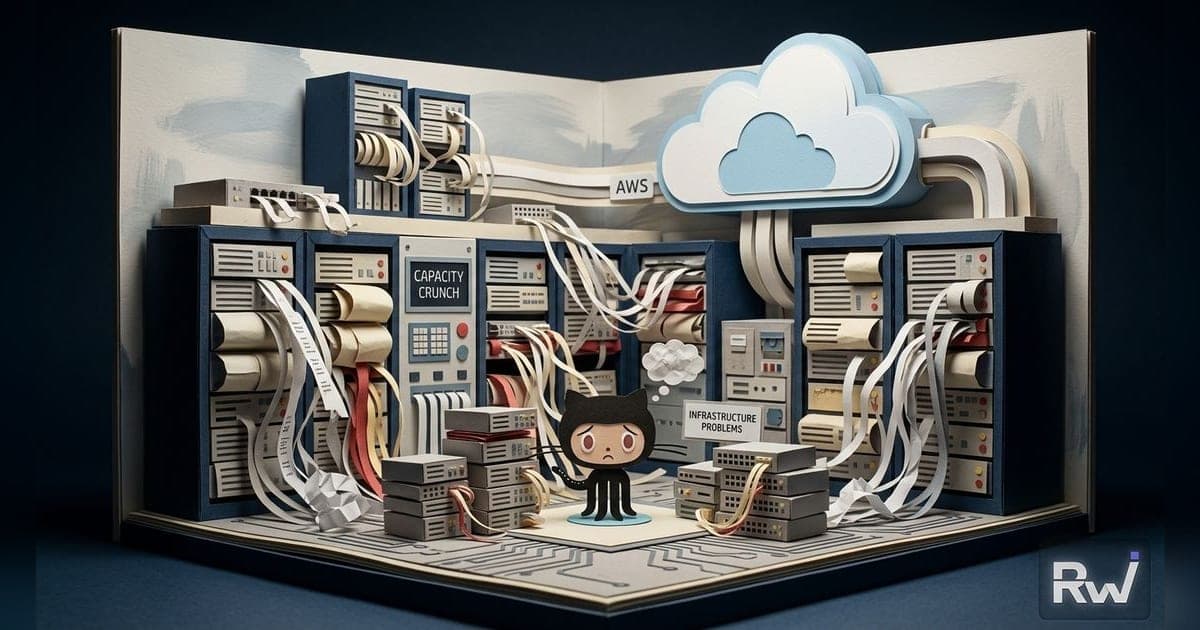 Gráfico que muestra la dependencia de GitHub de AWS para capacidad de IA