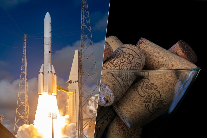Pieza de corcho del escudo térmico del Ariane 6 fabricada por Airbus en España