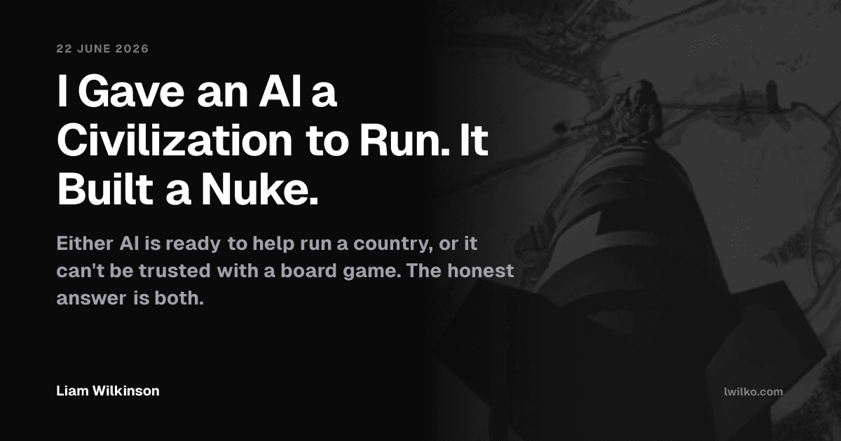 Captura de pantalla del juego Civilization con un icono de bomba nuclear y texto de IA sobre fondo de mapa